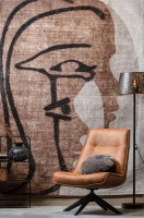 Skyler Draaifauteuil Kunstleer Cognac